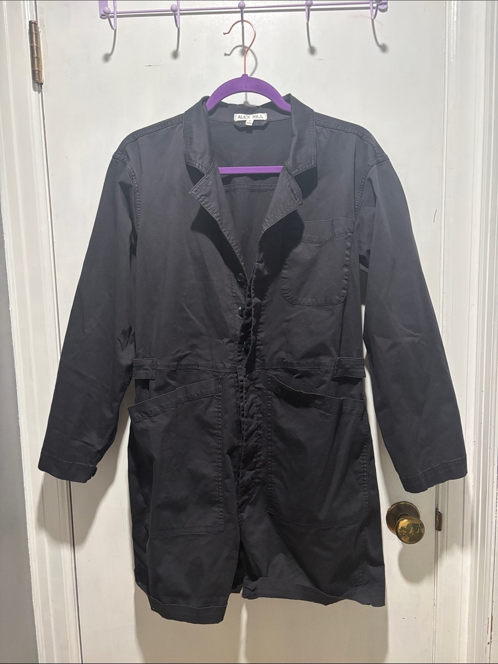 ALEX MILL long sleeve utility romper